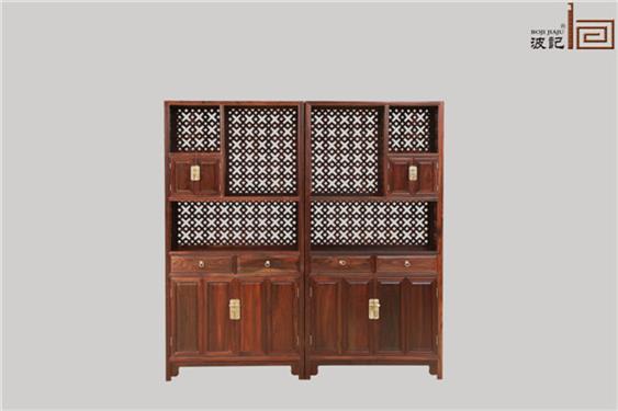 波記家具: 通花書柜1對